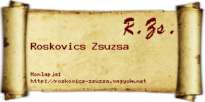 Roskovics Zsuzsa névjegykártya